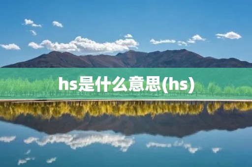 hs是什么意思(hs)