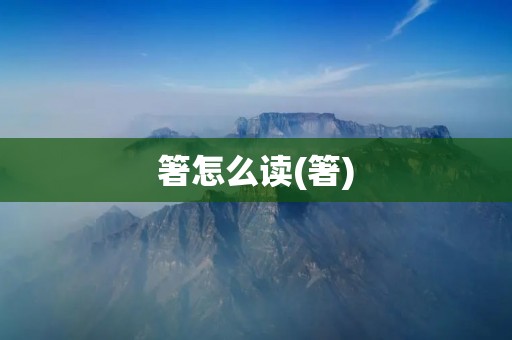 箸怎么读(箸)