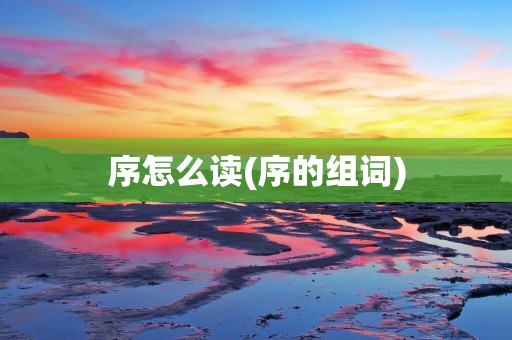 序怎么读(序的组词)