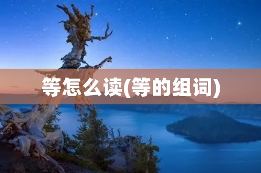 等怎么读(等的组词)
