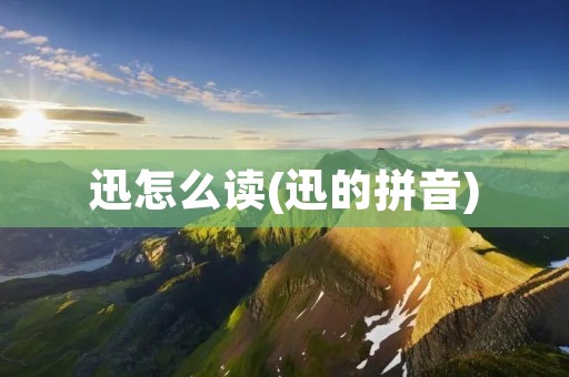 迅怎么读(迅的拼音)