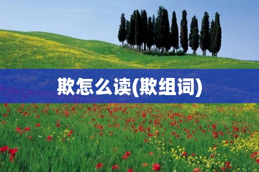 欺怎么读(欺组词)