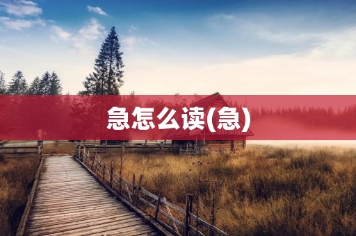 急怎么读(急)