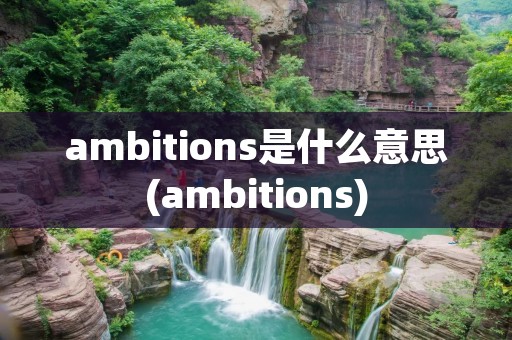 ambitions是什么意思(ambitions)