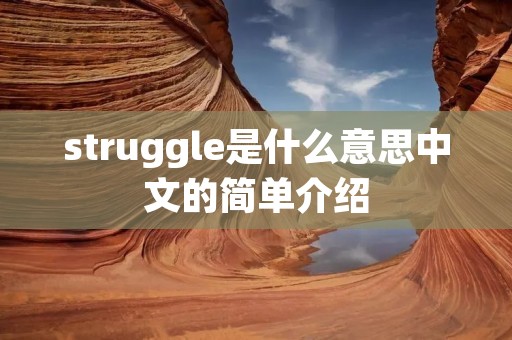 struggle是什么意思中文的简单介绍