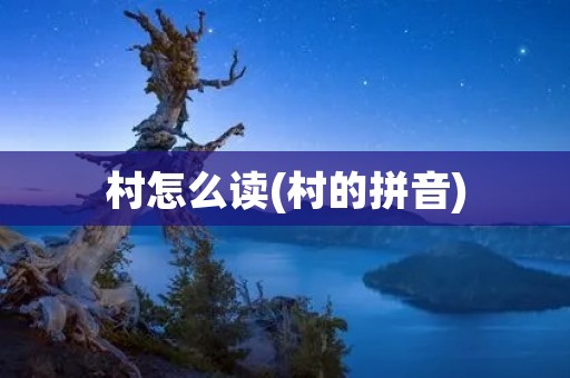 村怎么读(村的拼音)