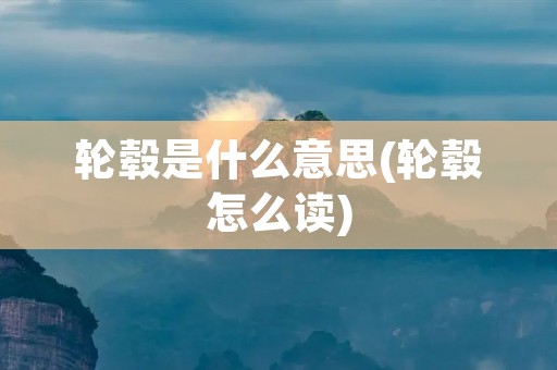 轮毂是什么意思(轮毂怎么读)
