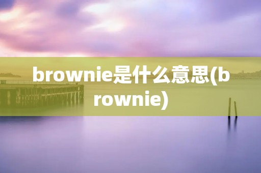 brownie是什么意思(brownie)