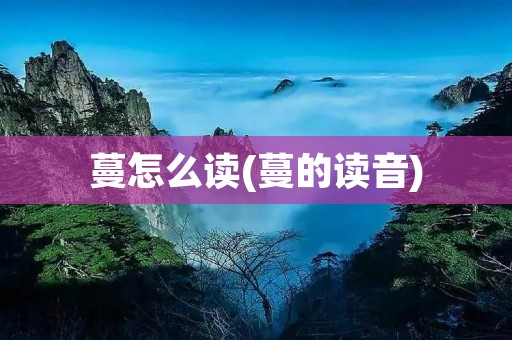 蔓怎么读(蔓的读音)