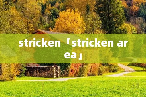 stricken「stricken area」
