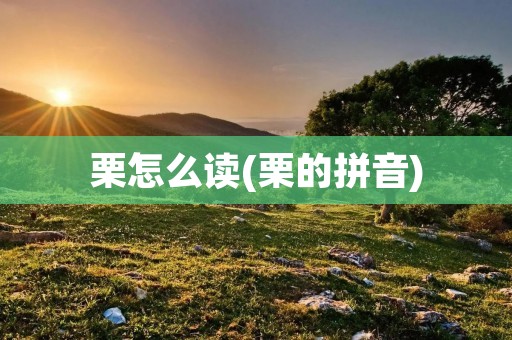 栗怎么读(栗的拼音)