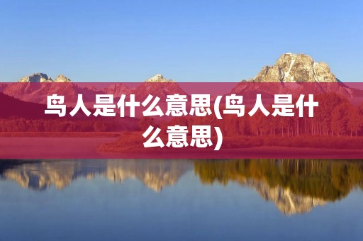 鸟人是什么意思(鸟人是什么意思)
