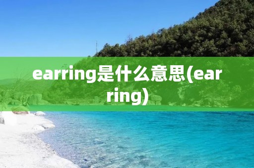 earring是什么意思(earring)