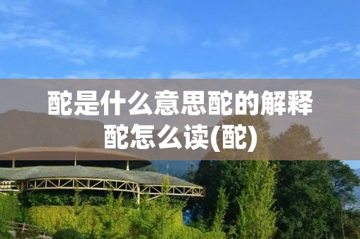 酡是什么意思酡的解释酡怎么读(酡)