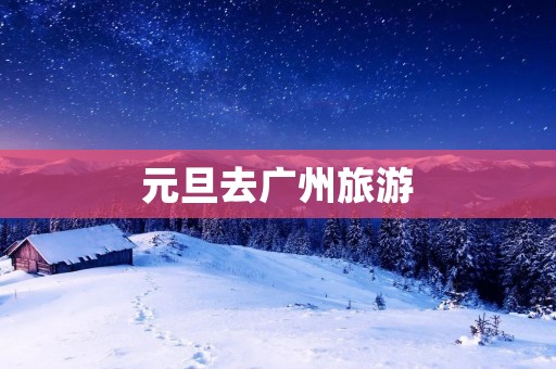 元旦去广州旅游