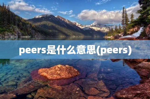 peers是什么意思(peers)