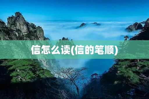信怎么读(信的笔顺)