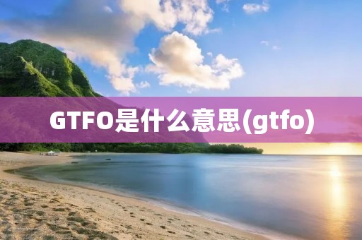 GTFO是什么意思(gtfo)