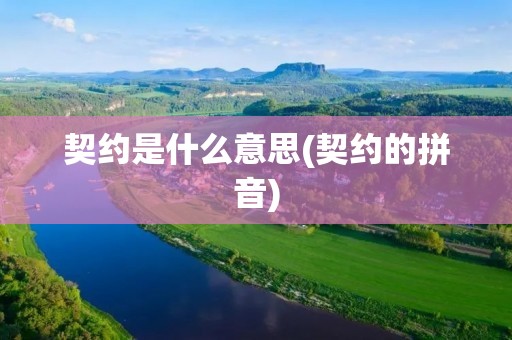 契约是什么意思(契约的拼音)