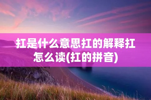 扛是什么意思扛的解释扛怎么读(扛的拼音)