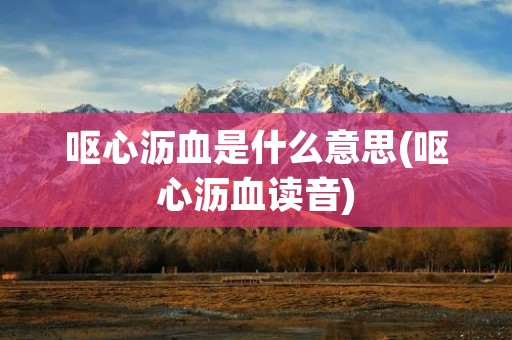 呕心沥血是什么意思(呕心沥血读音)