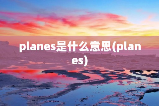 planes是什么意思(planes)