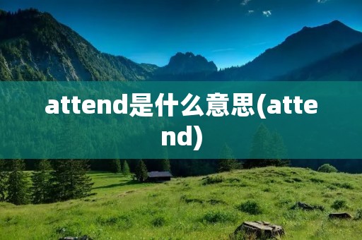 attend是什么意思(attend)