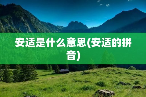 安适是什么意思(安适的拼音)