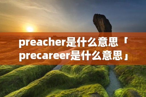 preacher是什么意思「precareer是什么意思」