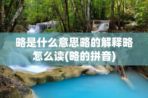 略是什么意思略的解释略怎么读(略的拼音)