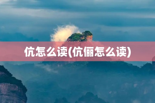 伉怎么读(伉俪怎么读)
