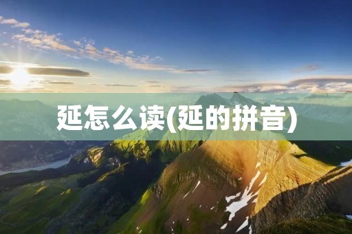 延怎么读(延的拼音)