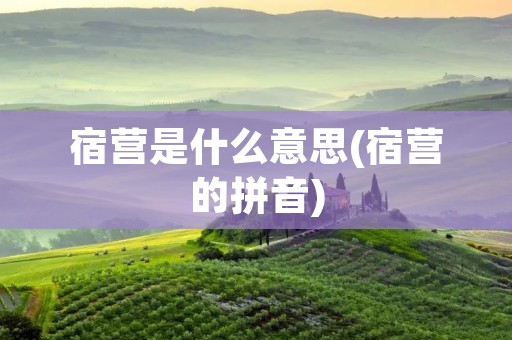 宿营是什么意思(宿营的拼音)