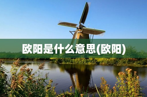 欧阳是什么意思(欧阳)