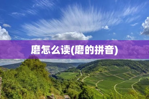 磨怎么读(磨的拼音)