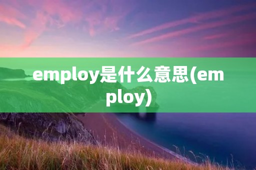 employ是什么意思(employ)