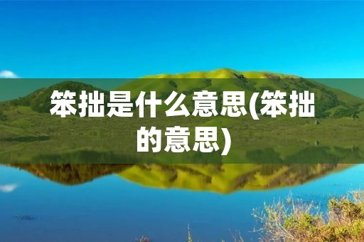 笨拙是什么意思(笨拙的意思)