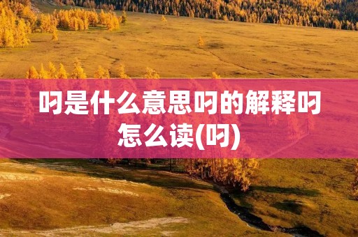 叼是什么意思叼的解释叼怎么读(叼)