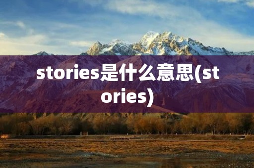 stories是什么意思(stories)