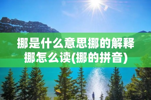 挪是什么意思挪的解释挪怎么读(挪的拼音)