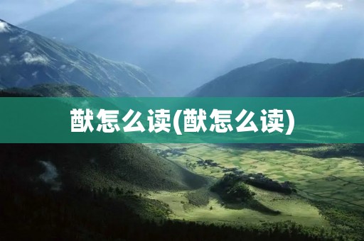 猷怎么读(猷怎么读)