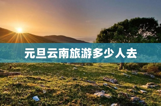 元旦云南旅游多少人去