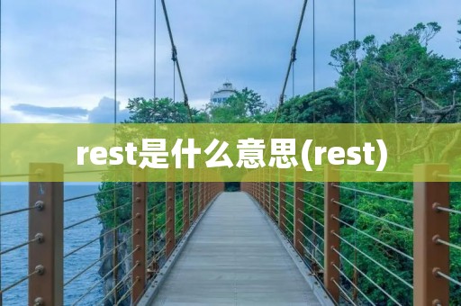 rest是什么意思(rest)