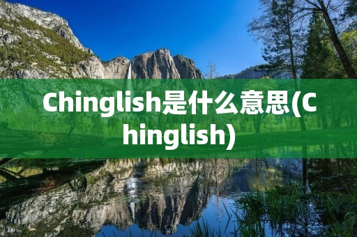 Chinglish是什么意思(Chinglish)