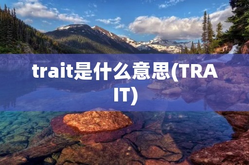 trait是什么意思(TRAIT)