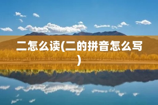 二怎么读(二的拼音怎么写)