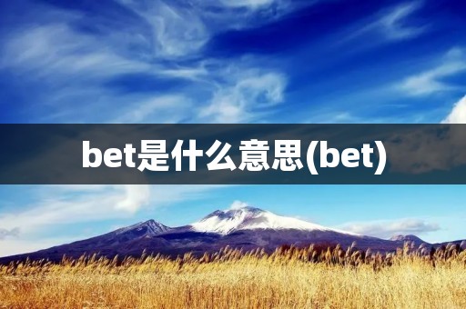 bet是什么意思(bet) bet是什么意思(bet)