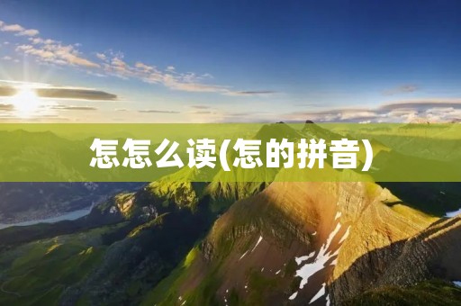 怎怎么读(怎的拼音)