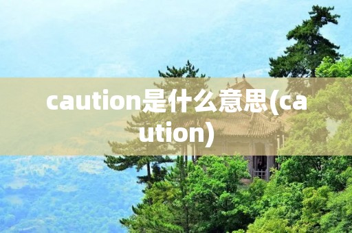 caution是什么意思(caution)