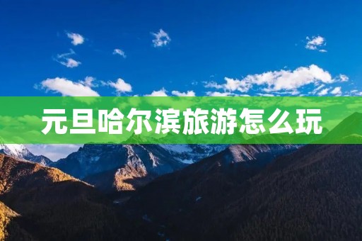 元旦哈尔滨旅游怎么玩